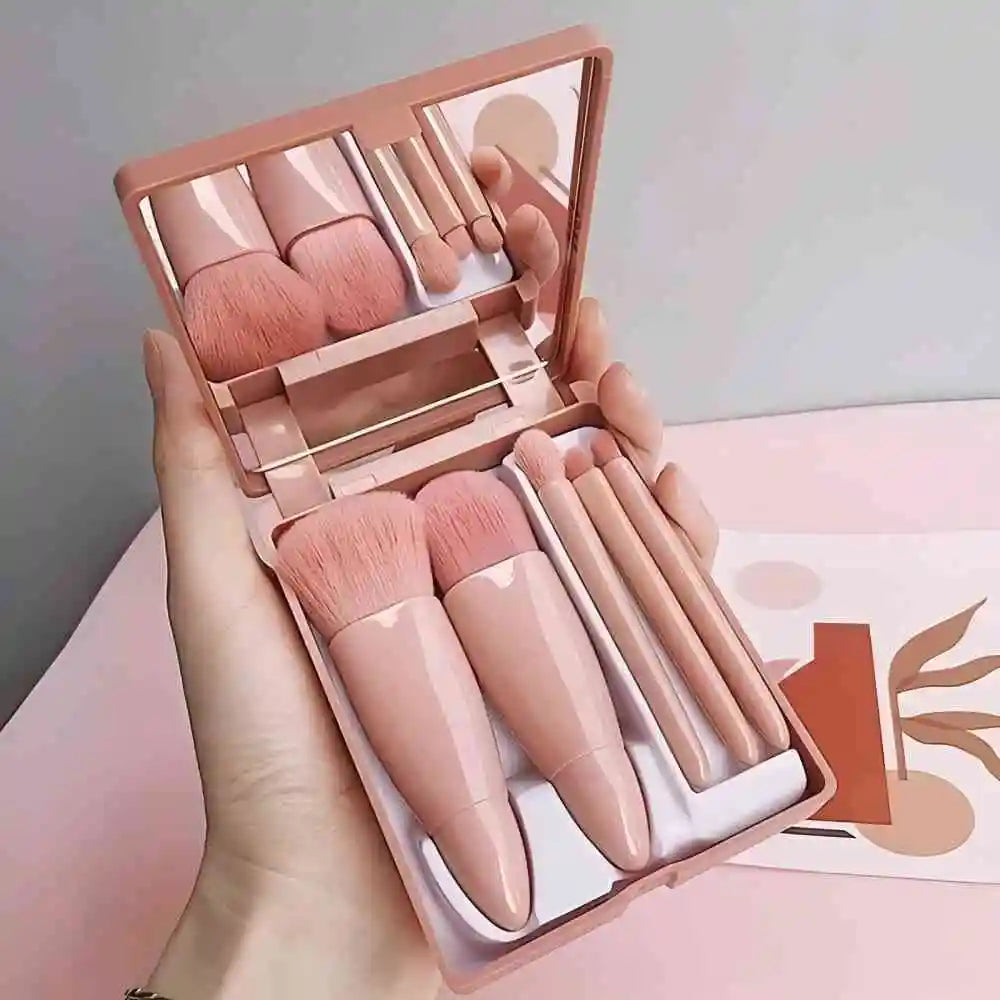 Portable 5 Makeup Brushes Set