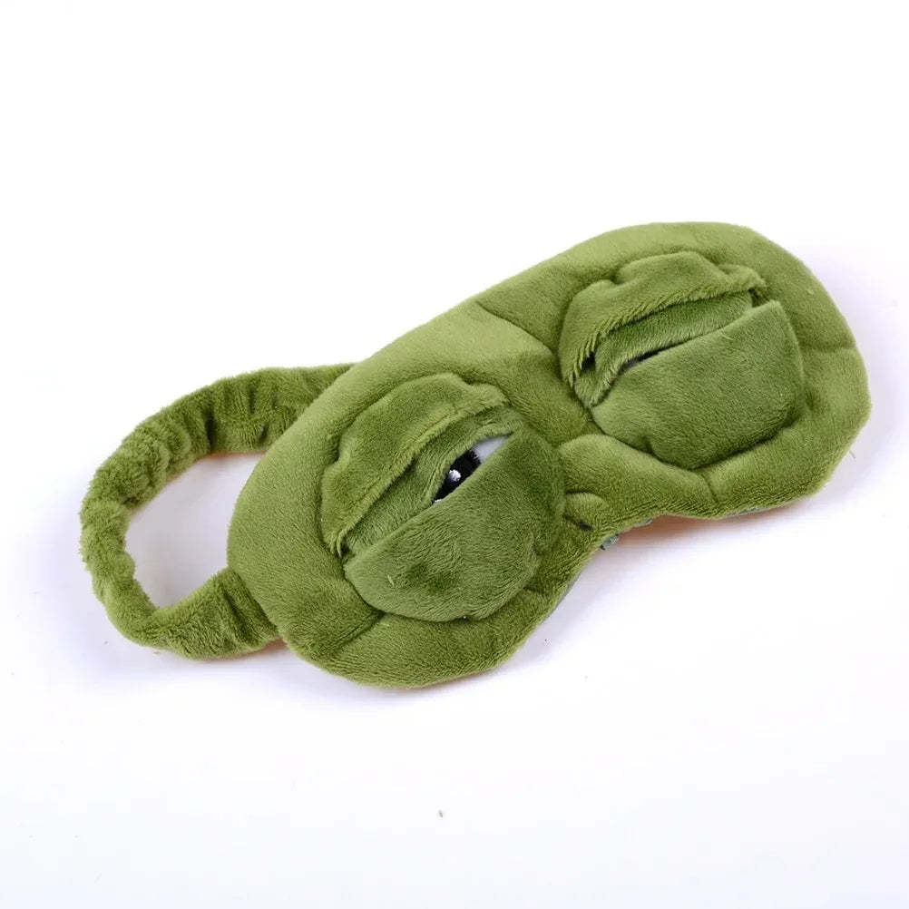 3D Sad Funny Frog Sleep Mask