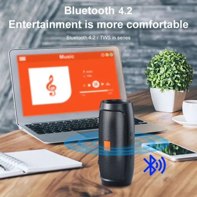 Portable Bluetooth Dual Speaker – Stereo Sound with Subwoofer