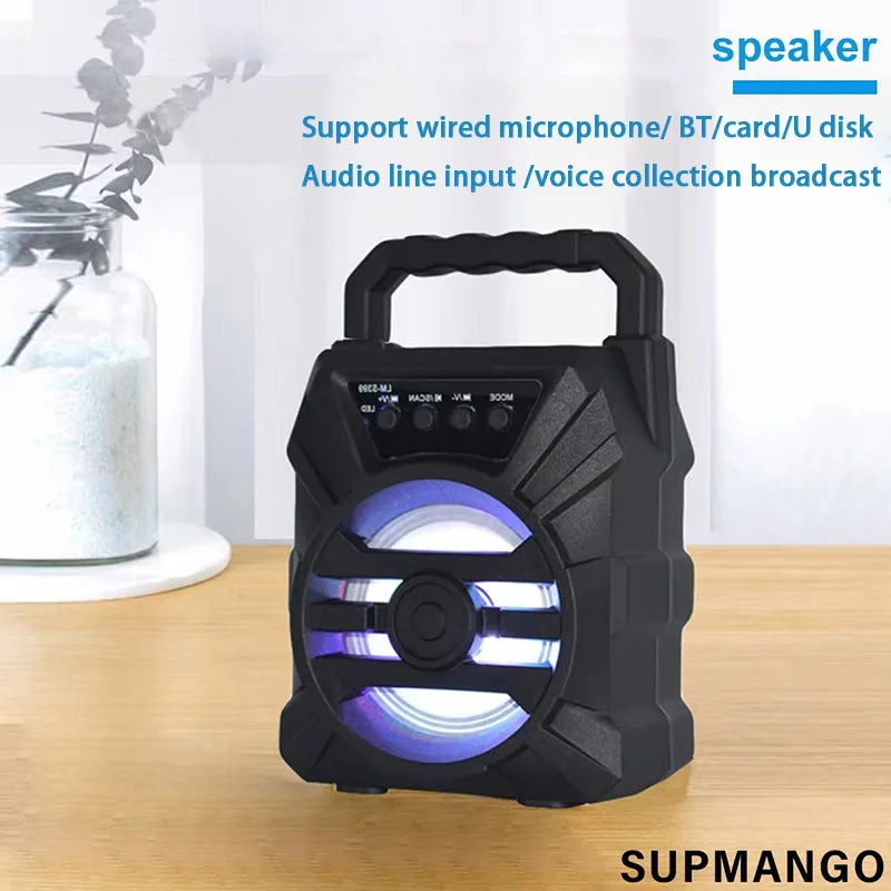 PowerPulse Wireless BT Speaker with Subwoofer & Karaoke Function