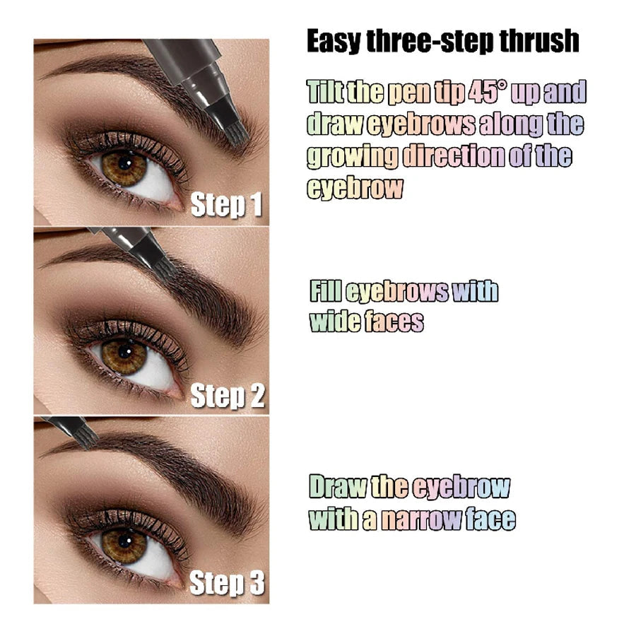 Precision Eyebrow Master – Waterproof Pen with 4 Split Head