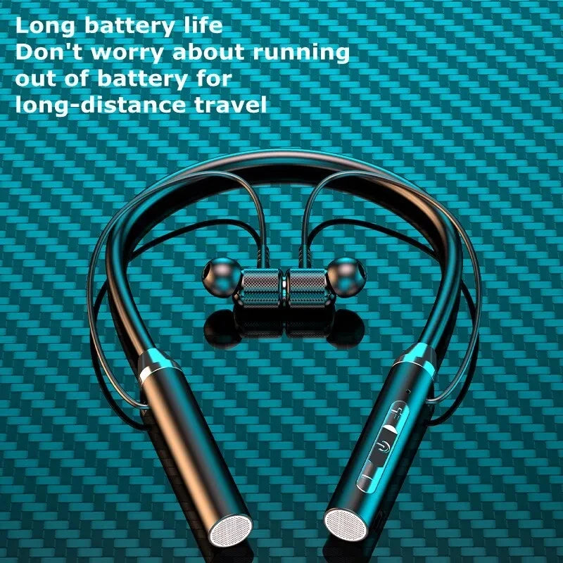 SoundFlex - Wireless Neckband Bluetooth Earphones with 9D Stereo & Magnetic Design