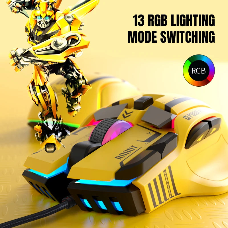 G6 Wired Gaming Mouse with RGB Backlighting, Macro-Programmable