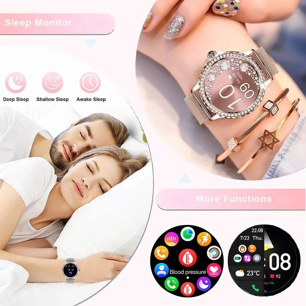 MEVADEN Rosegold Smart Watch for Ladies - NX19