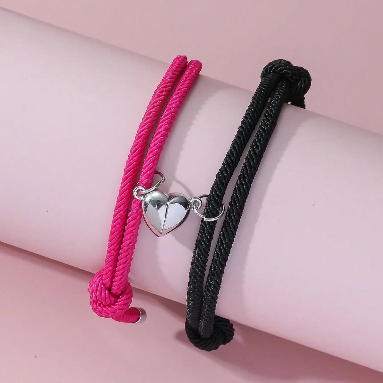 Heart-Shaped Magnetic Couple Bracelets