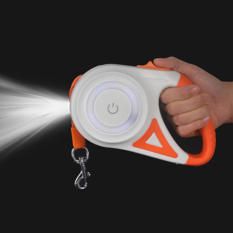 Retractable Dog Leash with LED Flashlight