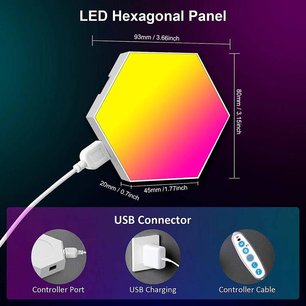 Smart Hexagonal Wall Lamp