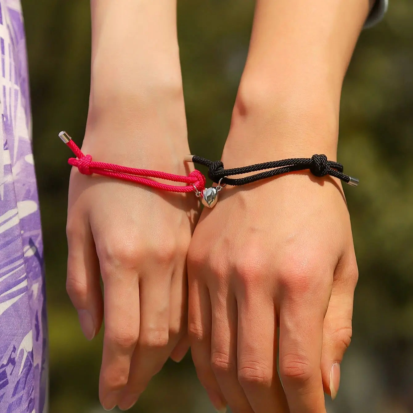 Heart-Shaped Magnetic Couple Bracelets