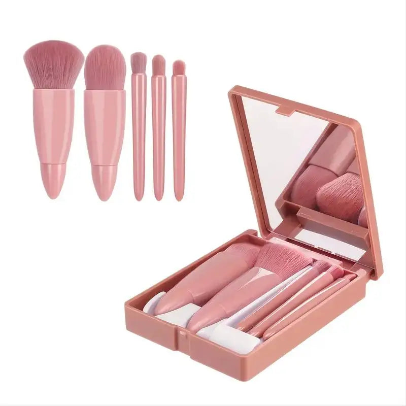 Portable 5 Makeup Brushes Set