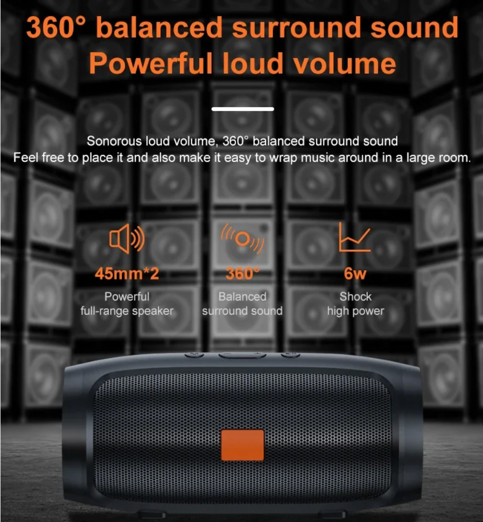 Portable Bluetooth Dual Speaker – Stereo Sound with Subwoofer