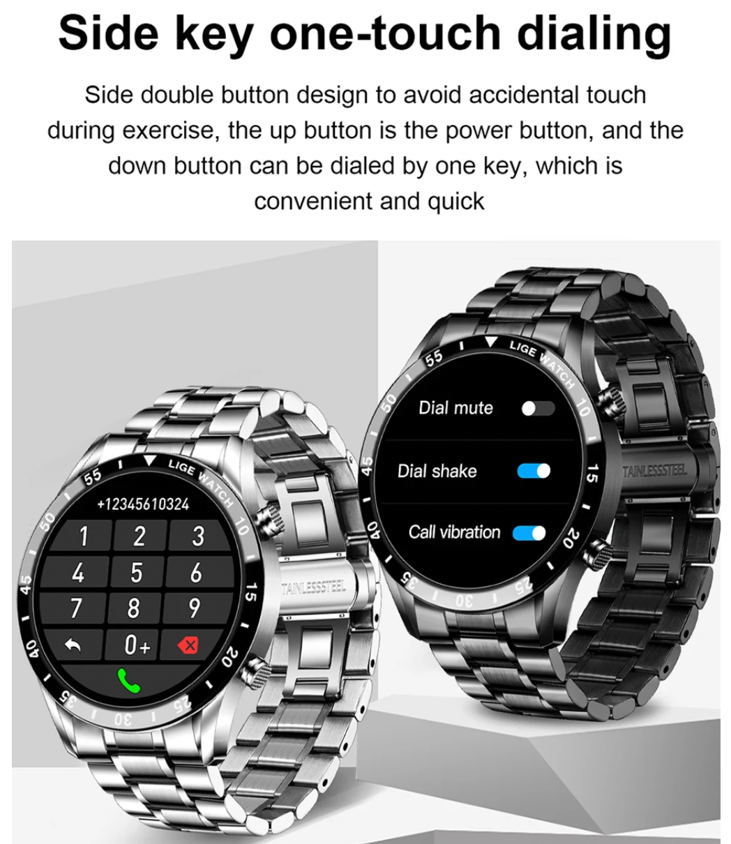 PulseTrack 2024 Smartwatch – Full Touchscreen Fitness & Bluetooth Calling Smartwatch