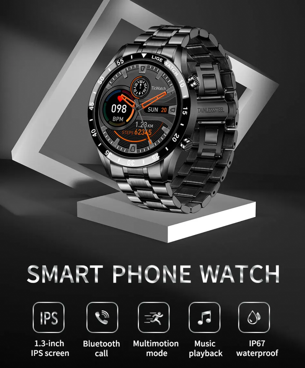 PulseTrack 2024 Smartwatch – Full Touchscreen Fitness & Bluetooth Calling Smartwatch