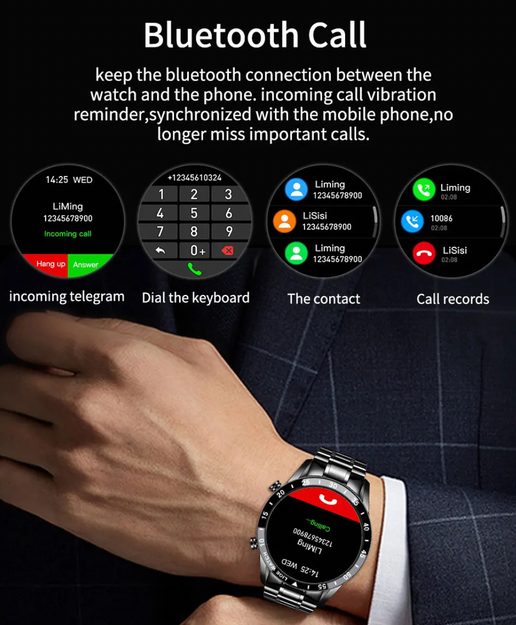 PulseTrack 2024 Smartwatch – Full Touchscreen Fitness & Bluetooth Calling Smartwatch