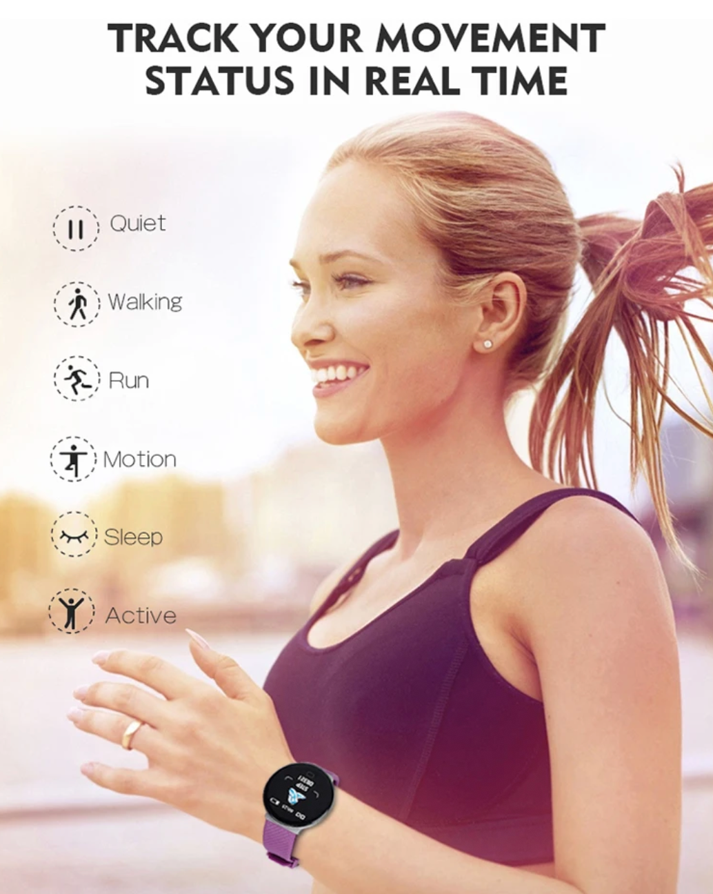 Smart Watch – Fitness Tracker with Blood Pressure Monitoring and Sport Features