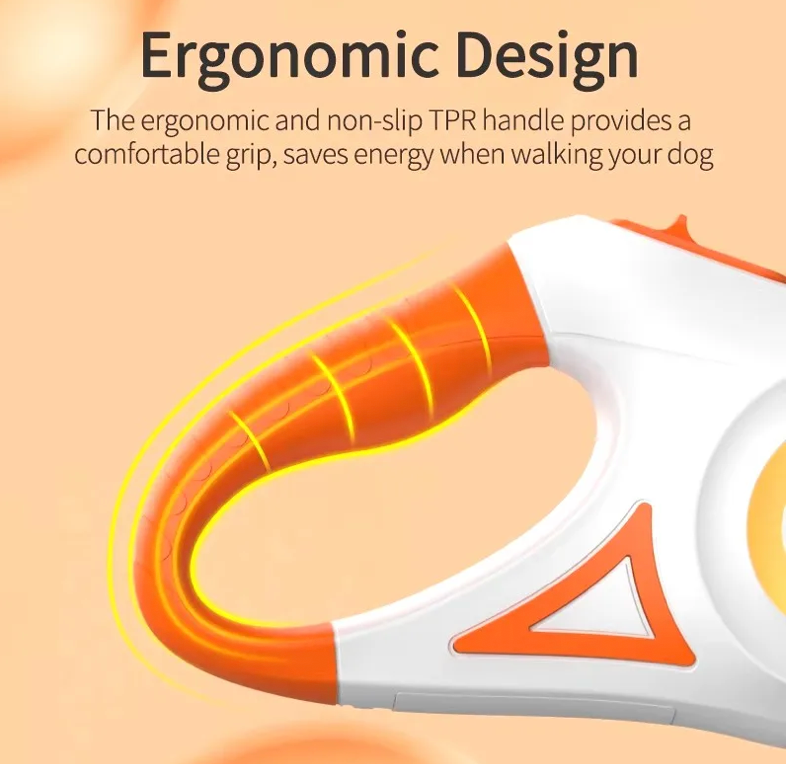 Retractable Dog Leash with LED Flashlight