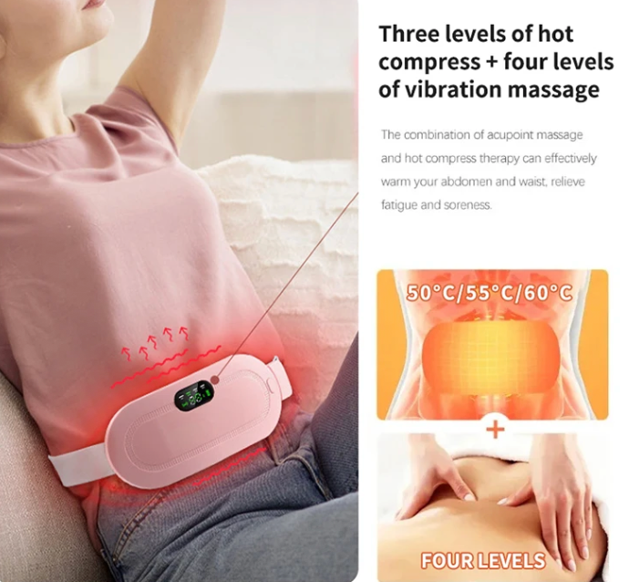 Portable Electric Waist Massager with Heating Pad