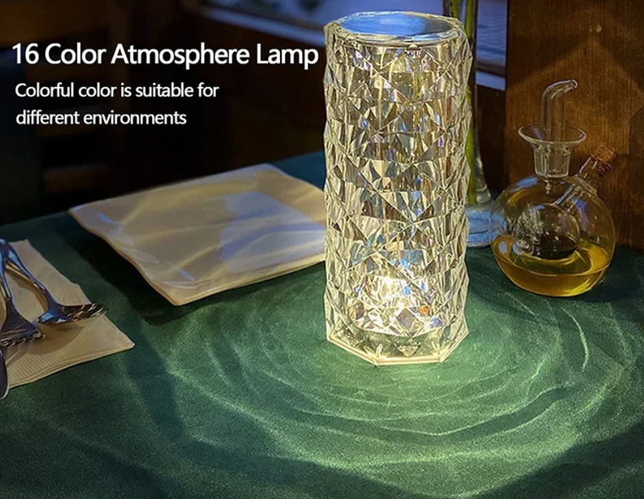 16 Colors LED Crystal Table Lamp