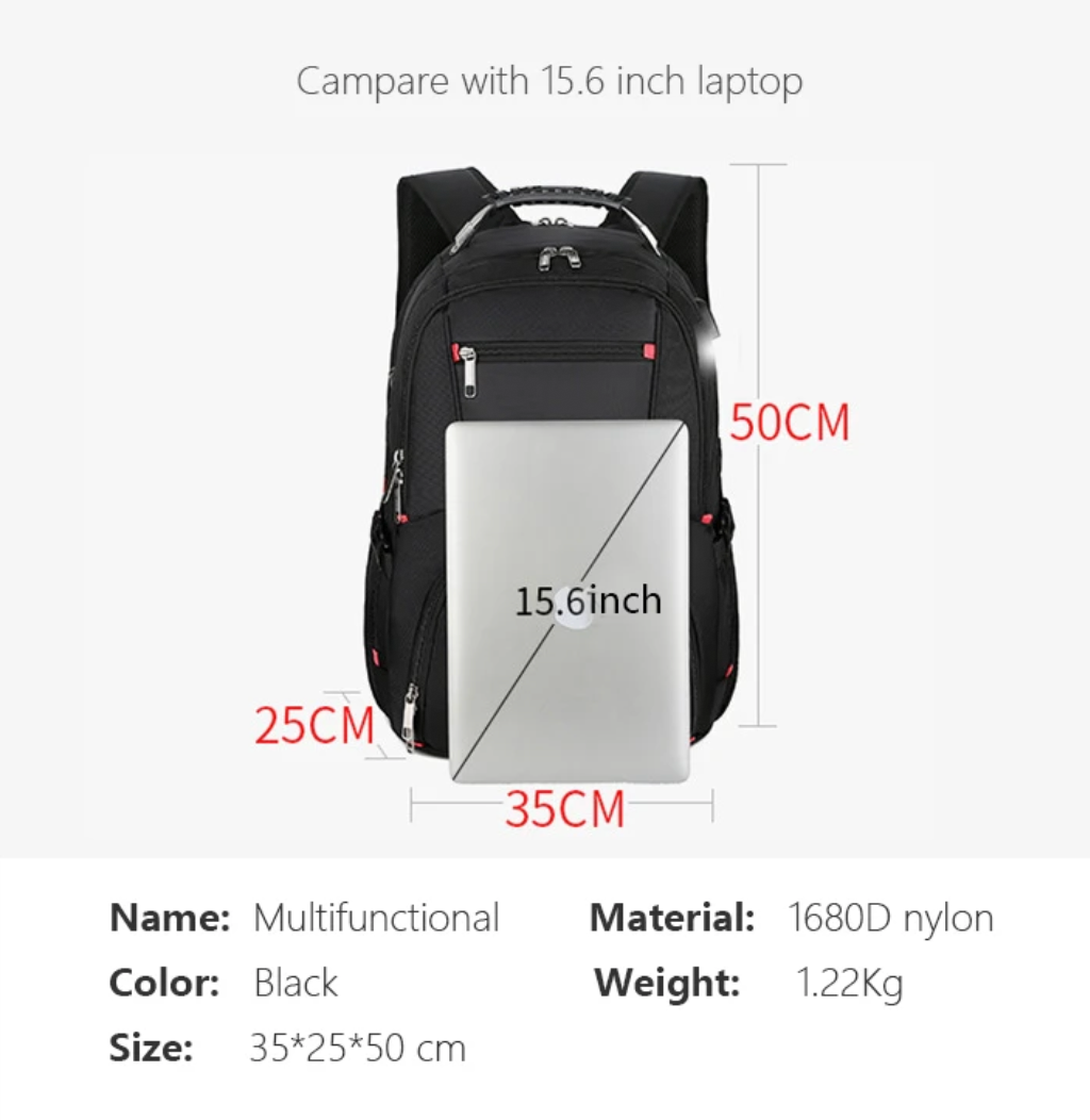 Swiss-Multifunctional Durable 17-Inch Laptop Backpack