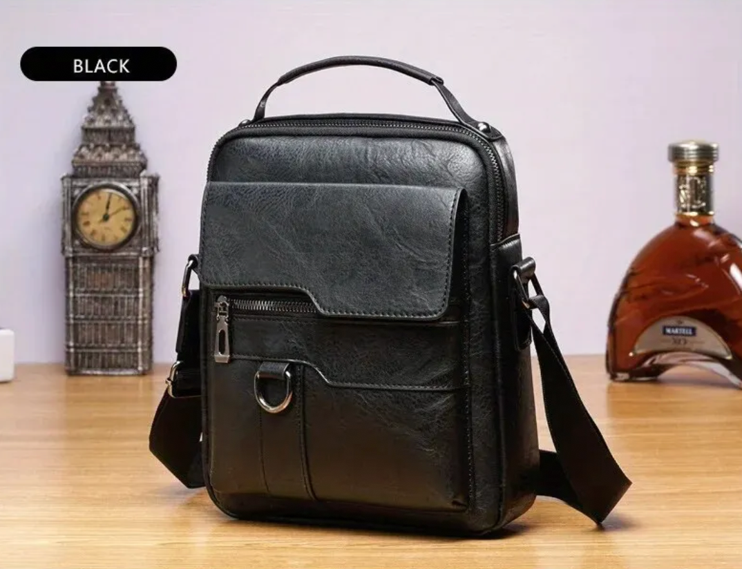 Leather Shoulder Bag - 9.7” iPad Compatible