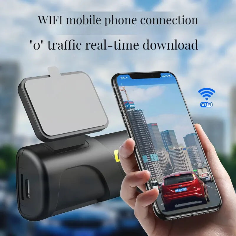 HD 2K WiFi Car Dash Cam with Voice Control & Night Vision