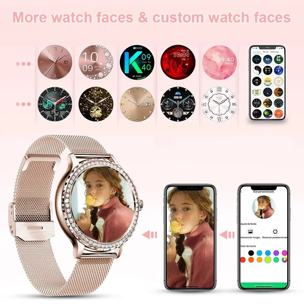 MEVADEN Rosegold Smart Watch for Ladies - NX19