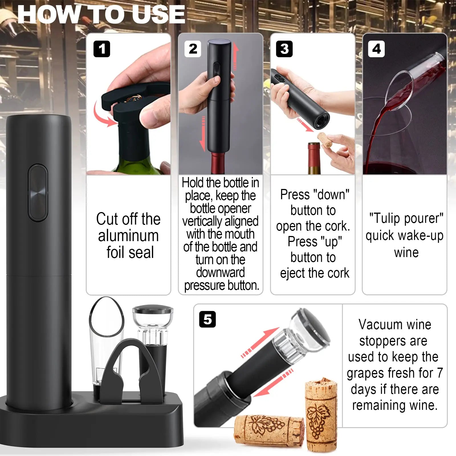 Electric Automatic Wine Opener