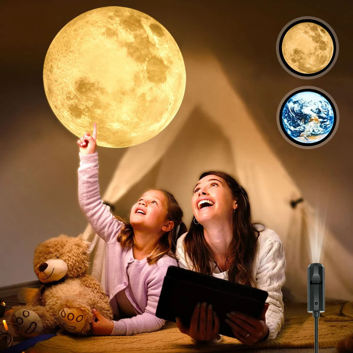 Moon & Earth Projection Atmosphere Light