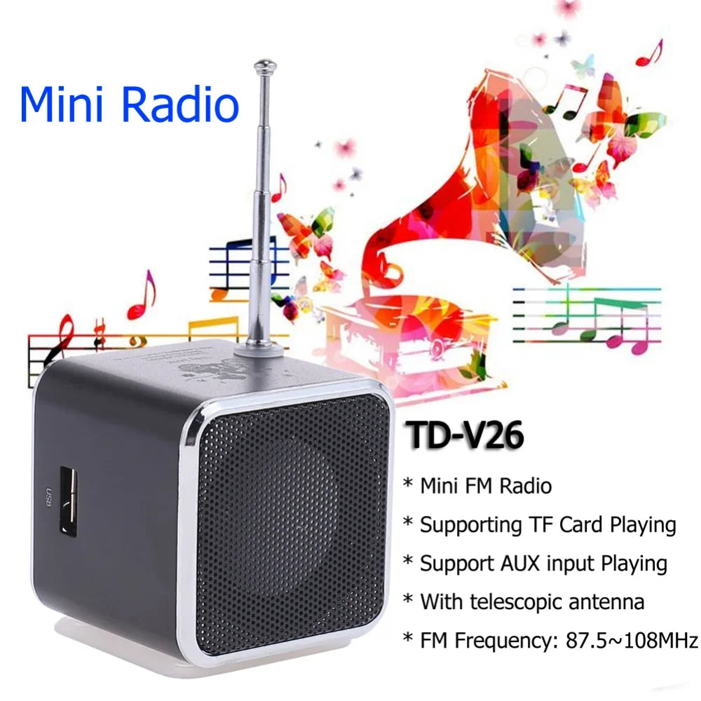 WaveMini Portable Bluetooth Speaker with FM Radio & TF Card Slot